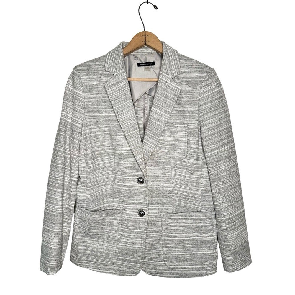 Tommy Hilfiger | Gray Heathered Ponte Knit Blazer Size 8